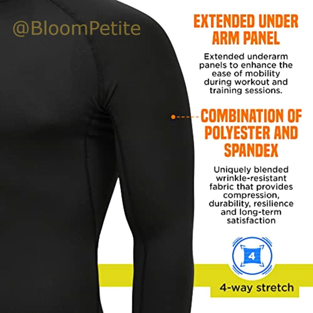 Compression Rash Guard Top Quick Dry Wetsuit Men's Training Base Layer - Picture 4 of 7